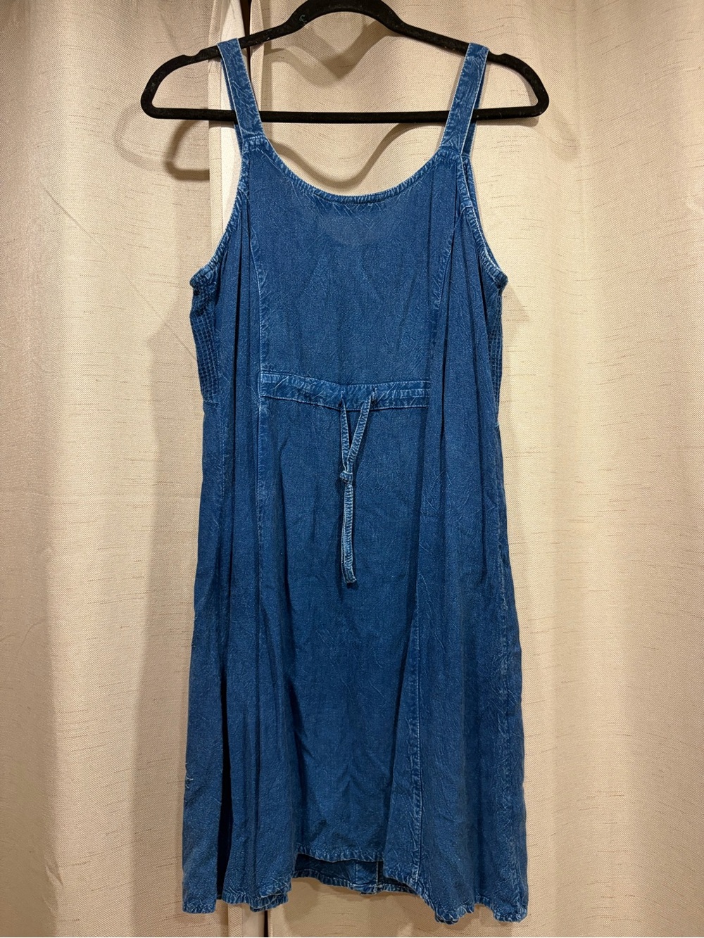 Vintage Raya Sun Blue Denim Button-Front Sunburst Dress - Picture 6 of 14